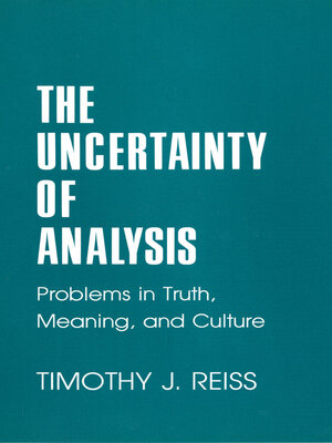 cover image of The Uncertainty of Analysis